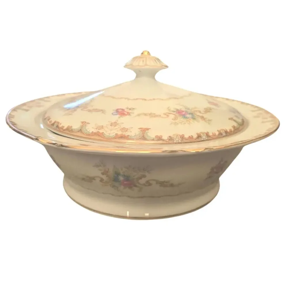 Hira China Vintage China Oval Porcelain Serving Covered Bowl Made in  Japan